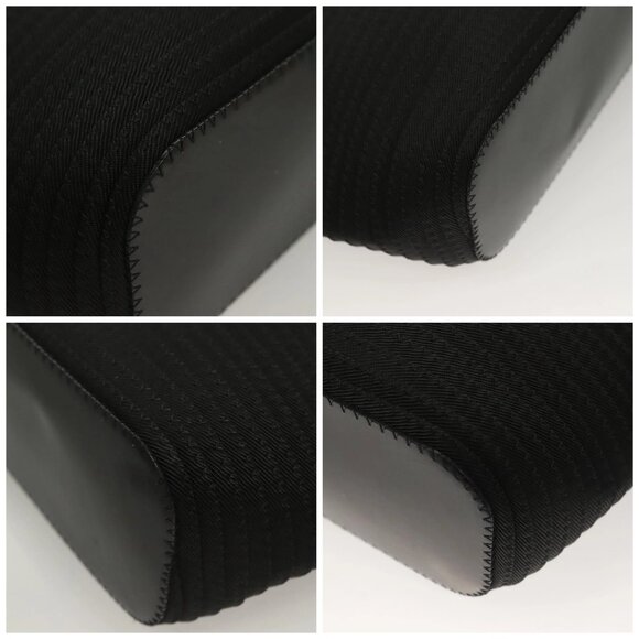 GUCCI Bamboo Hand Bag Canvas Outlet Black Silver 002 1998 0441 Auth BA3228 - Picture 14 of 16